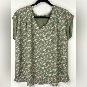 Papermoon Green Floral Print Blouse